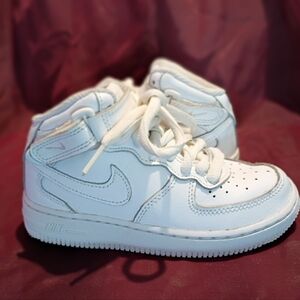 Nike Kids White High-Top Sneakers